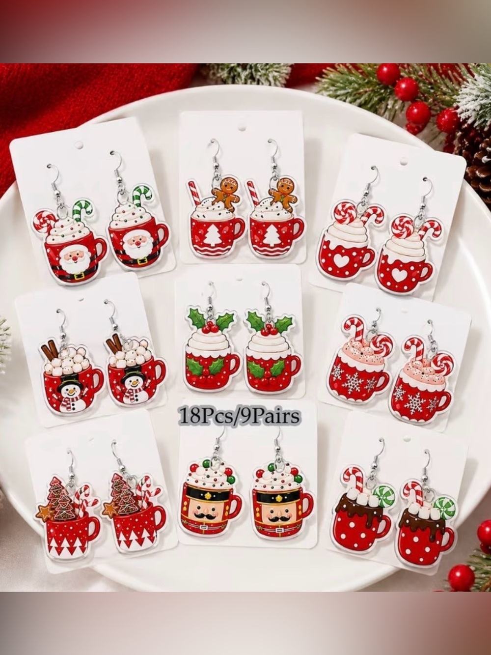 Holiday Festive Hot Cocoa Earrings - Choose your Favorite